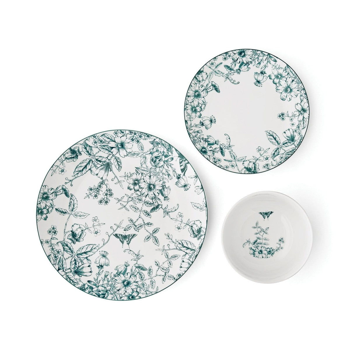 Member's Mark 12-Piece Porcelain Toile Dinnerware Set