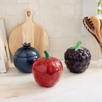 Member's Mark 3-Piece Stoneware Berry Canister Set