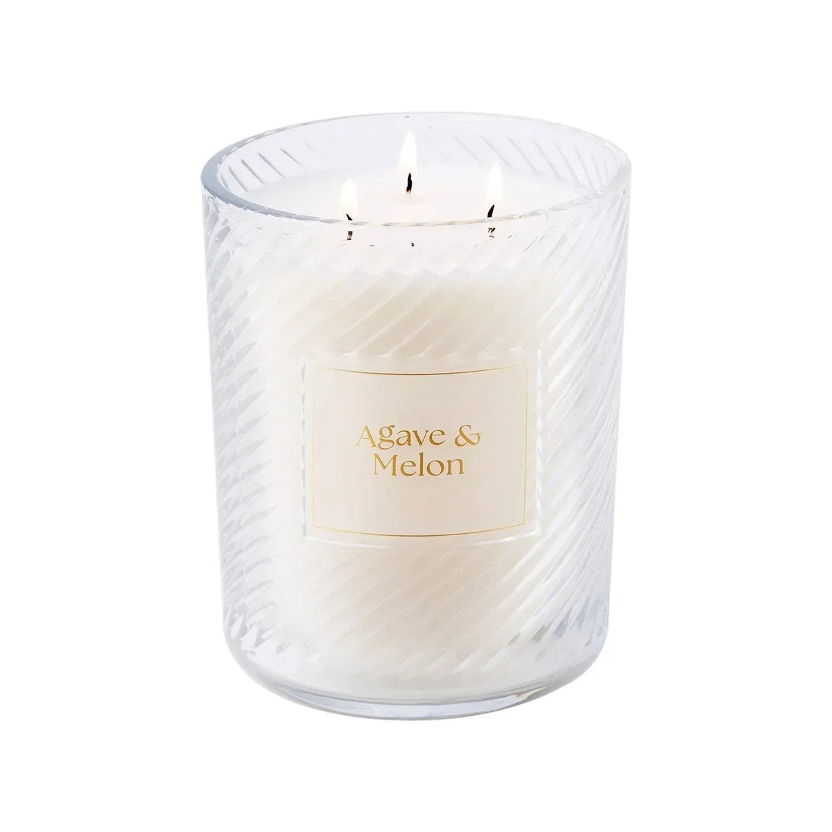 Member's Mark 3-Wick Ribbed Glass Candle, 28 oz.