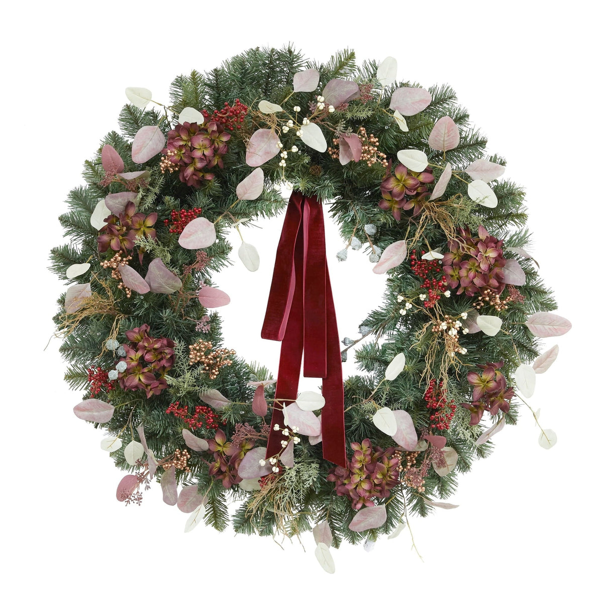 Member's Mark 36" Pre-Lit Burgundy Wreath