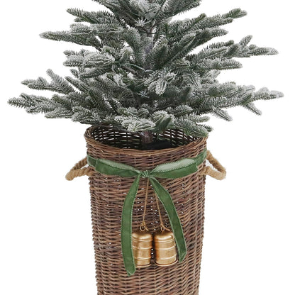 Member's Mark 48" Pre-Lit Flocked Topiary in Woven Basket
