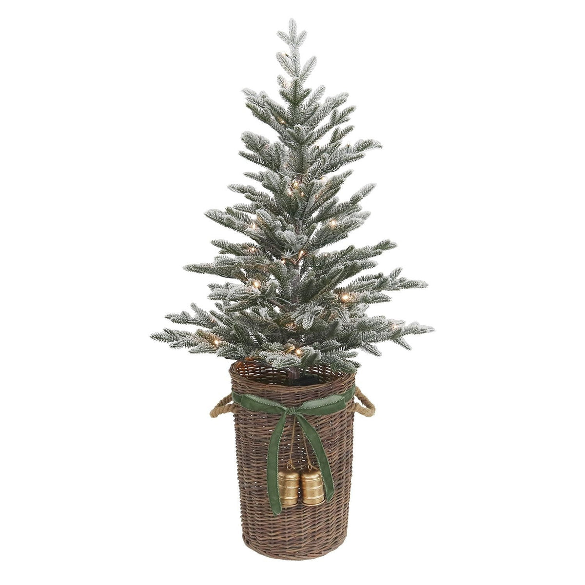 Member's Mark 48" Pre-Lit Flocked Topiary in Woven Basket