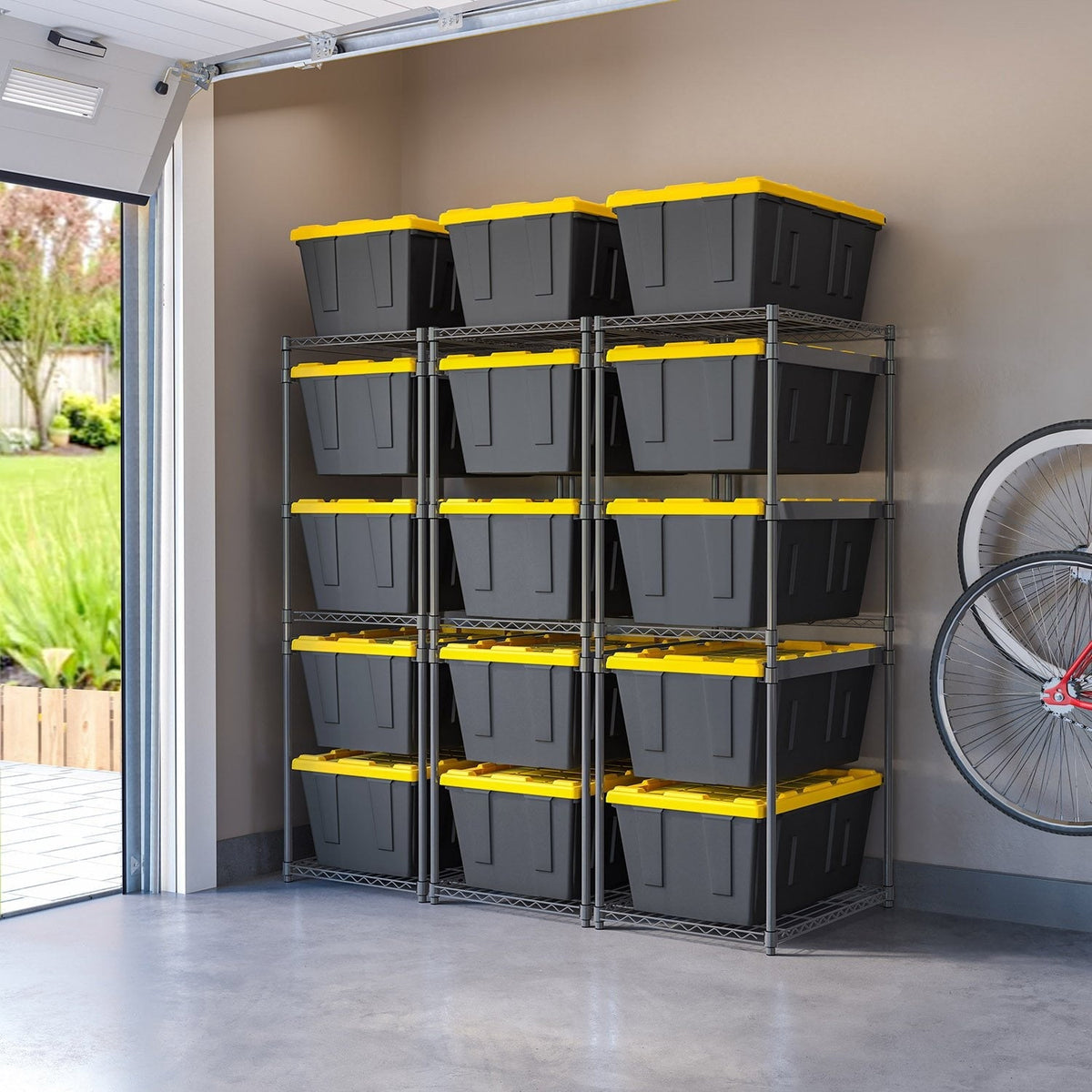 Member's Mark 5-Tier Storage Tote Rack, 23.2"W x 31"D x 69.5"H