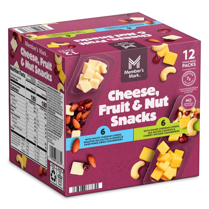 Member's Mark Cheese, Fruit and Nut Snacks, 12 pk.