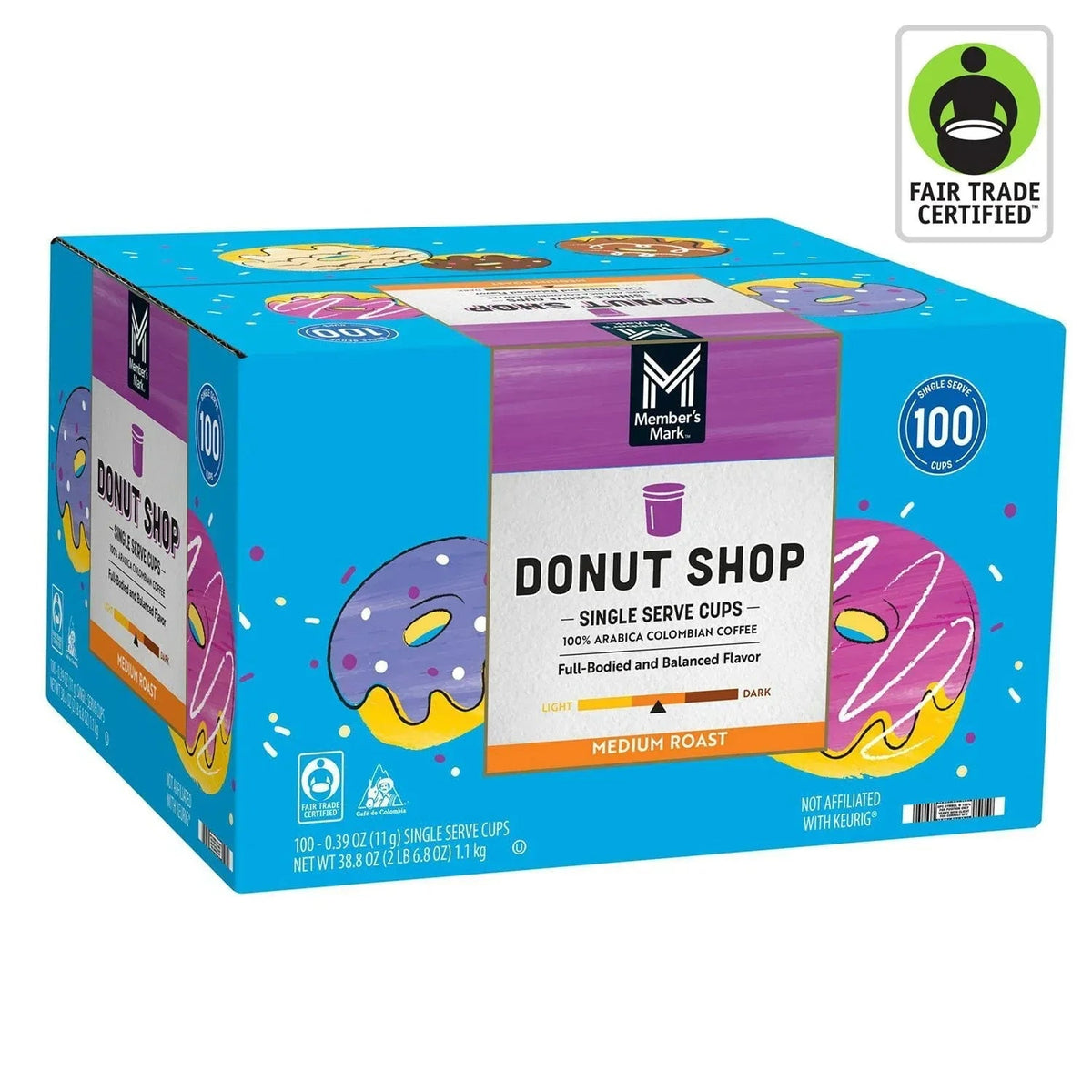 Member’s Mark Donut Shop Medium Roast Coffee Pods, 100 ct.