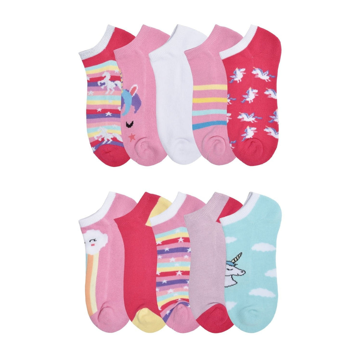 Member's Mark Girls 10-Pack Seamless Toe No-Show Sock