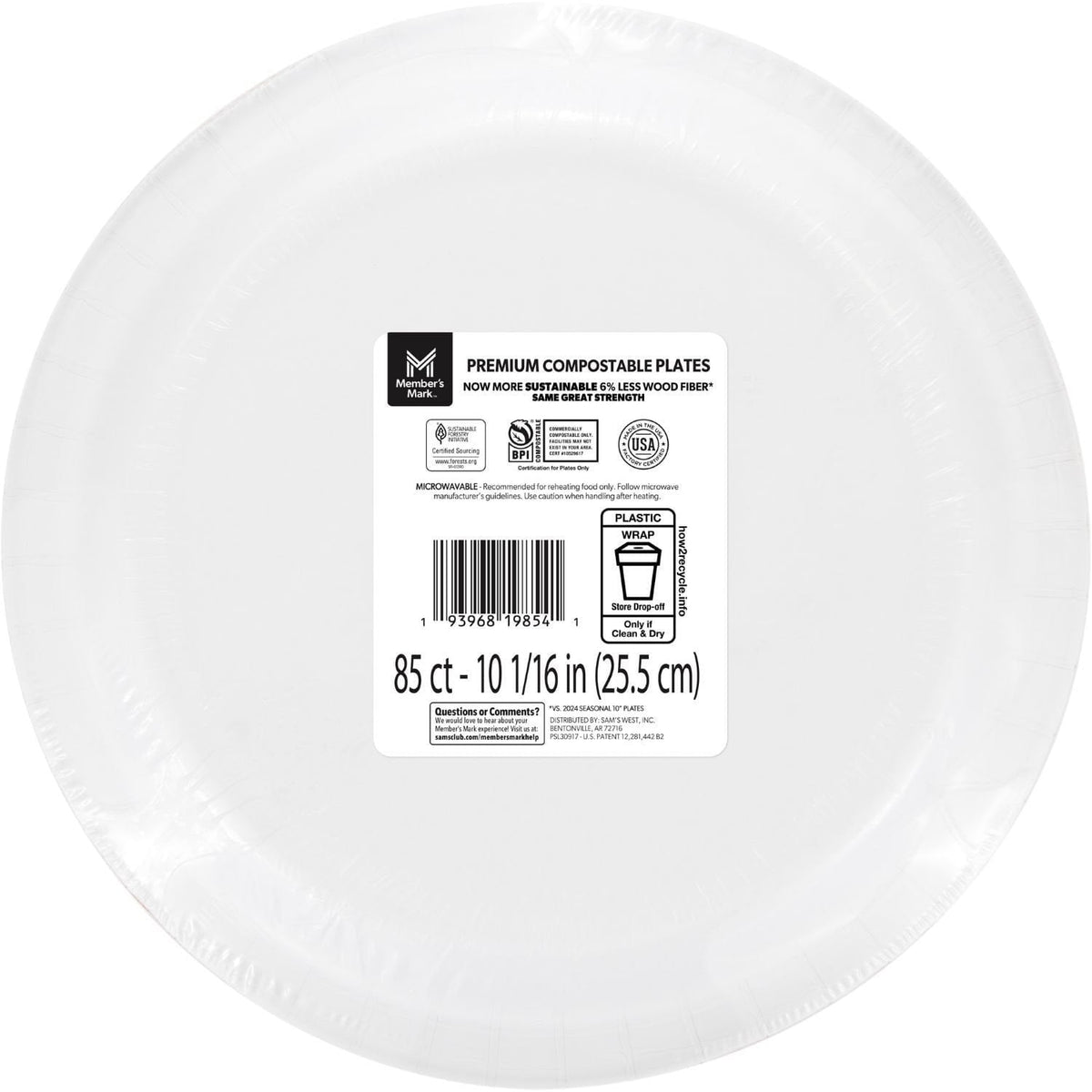 Member's Mark Halloween Paper Plates, Ghostly Goodies, 10", 85 ct.
