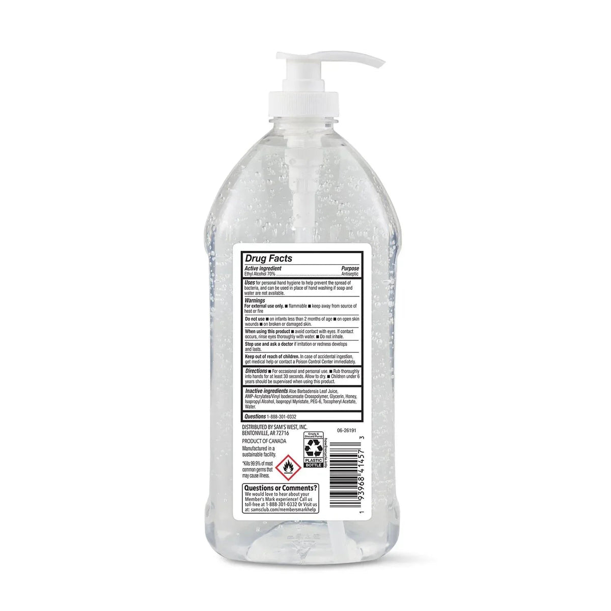 Member's Mark Hand Sanitizer, 67.6 fl. oz.