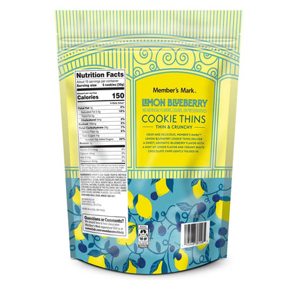 Member's Mark Lemon Blueberry Cookie Thins, 16 oz.
