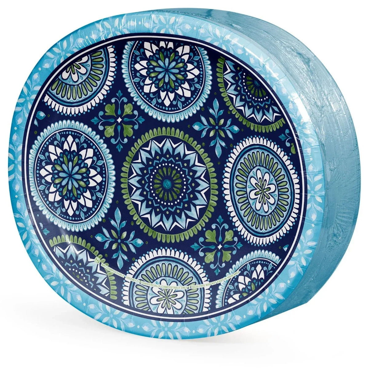 Member's Mark Mosaic Medallions Oval Paper Plates, 10" x 12", 50 ct.