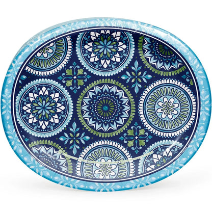 Member's Mark Mosaic Medallions Oval Paper Plates, 10" x 12", 50 ct.