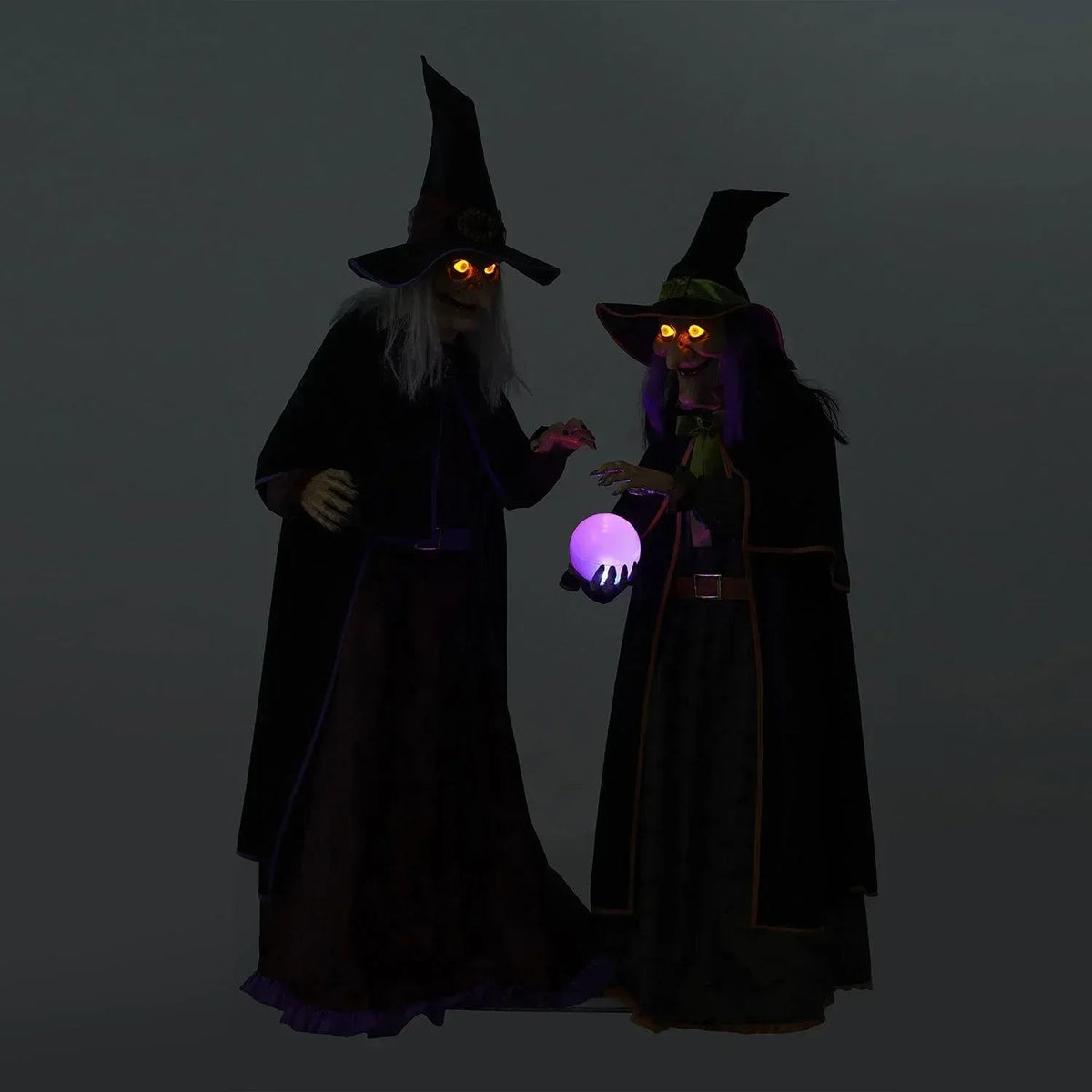 Member's Mark Pre-Lit Animated Crystal Ball Witches, Set of 2