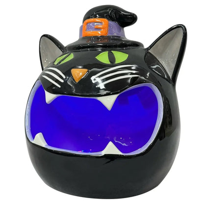 Member's Mark Pre-Lit Ceramic Cat Halloween Candy Bowl