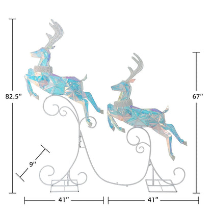 Member’s Mark Pre-Lit Leaping Deer, Set of 2