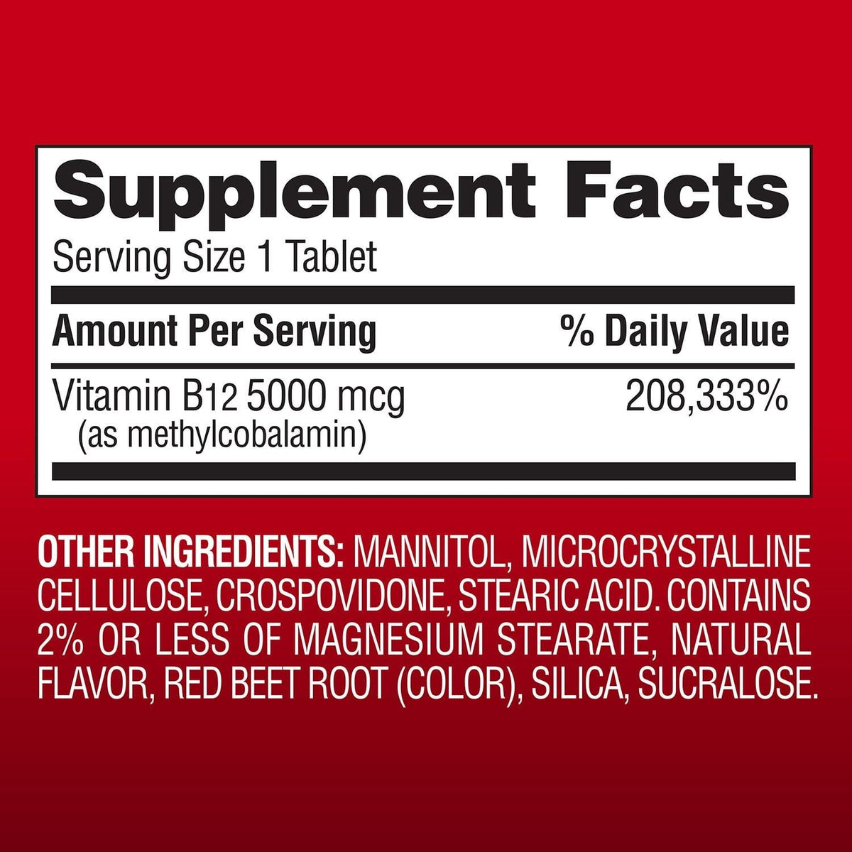 Member’s Mark Vitamin B12 Quick Dissolve Tablets, 5000 mcg, Cherry, 300 ct.