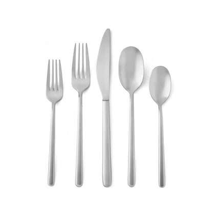 Member's Mark Premium 20-Piece 18/10 Stainless Steel Modern Flatware Set, Assorted Finishes