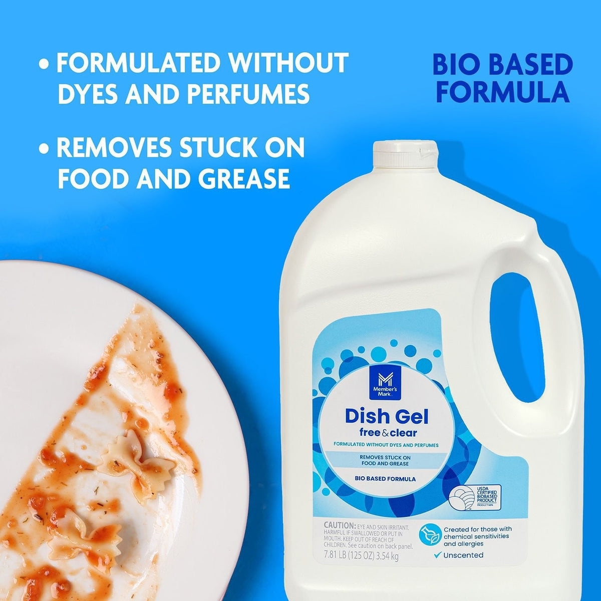 Members Mark Free & Clear Dishwasher Detergent Gel, 125 fl. oz