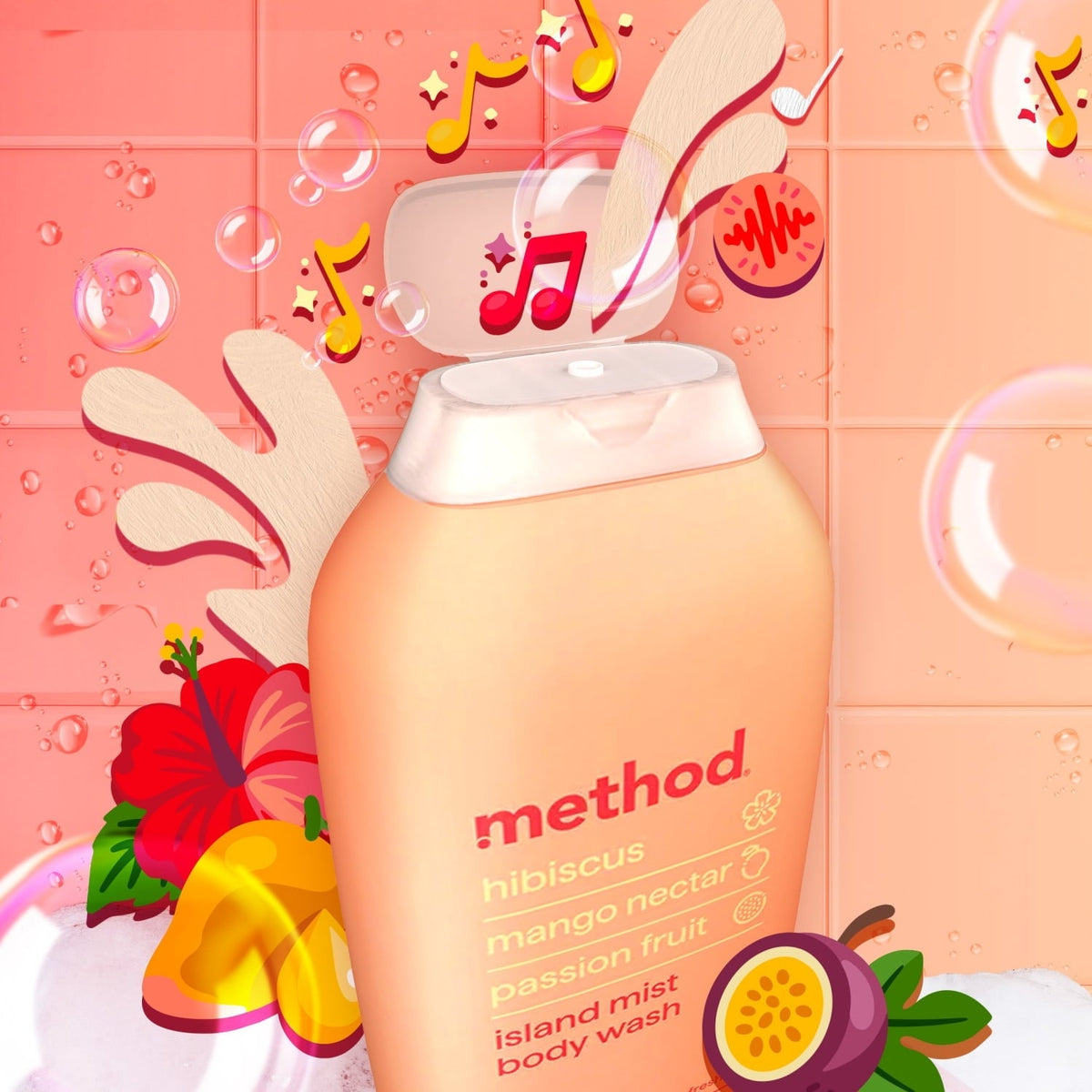 Method Body Wash, Island Mist, 18 fl oz