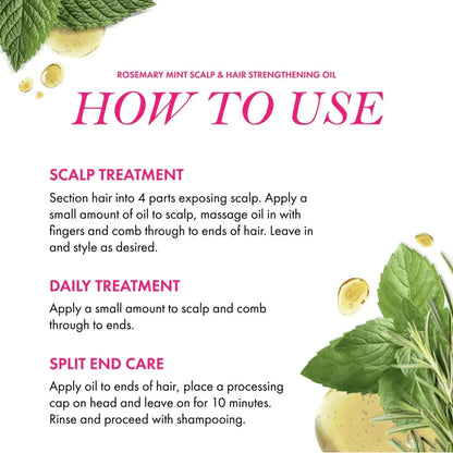 Mielle Organics Rosemary Mint Scalp & Hair Strengthening Oil 2 oz