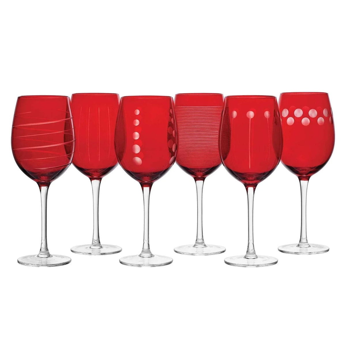 Mikasa Cheers Ruby Wine Glasses, Set of 6