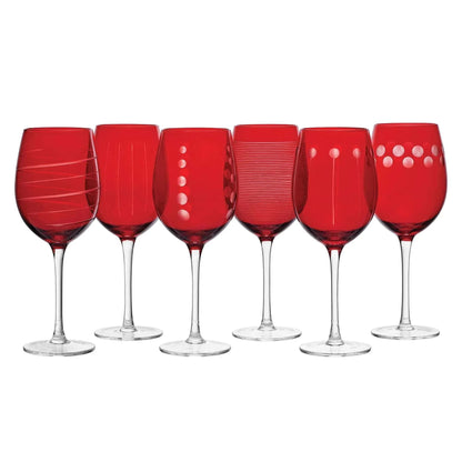 Mikasa Cheers Ruby Wine Glasses, Set of 6
