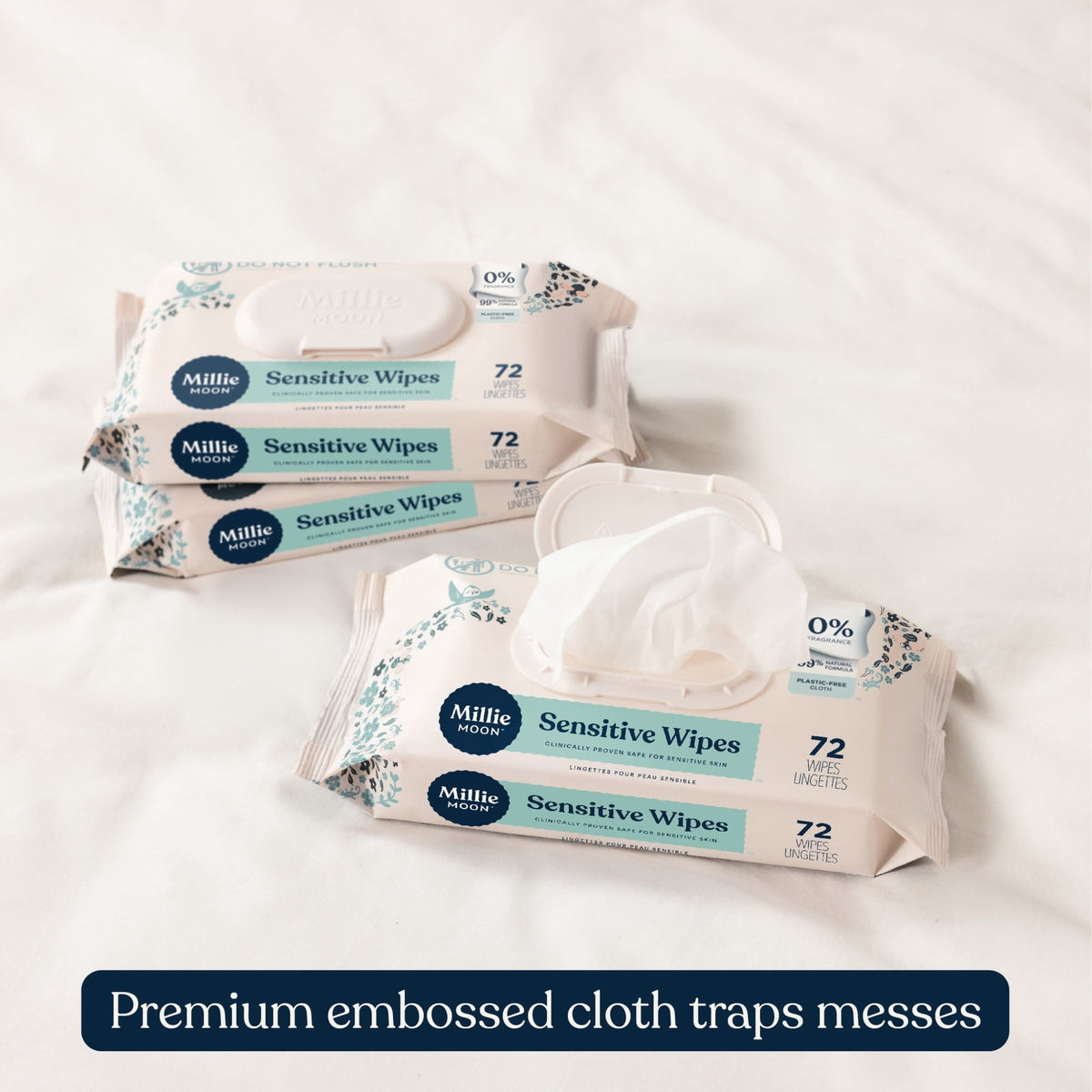 Millie Moon Sensitive Wipes, 1080 Count