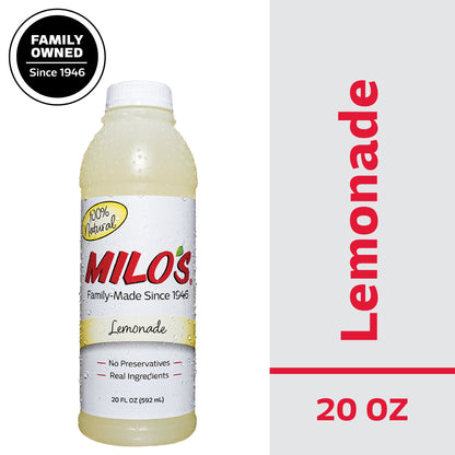 Milo's Lemonade Juice Drink, 100% Natural, 20 fl oz Refrigerated Bottle