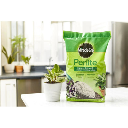 Miracle-Gro Perlite, 8 qt., Improves Drainage and Aeration in Potting Mixes
