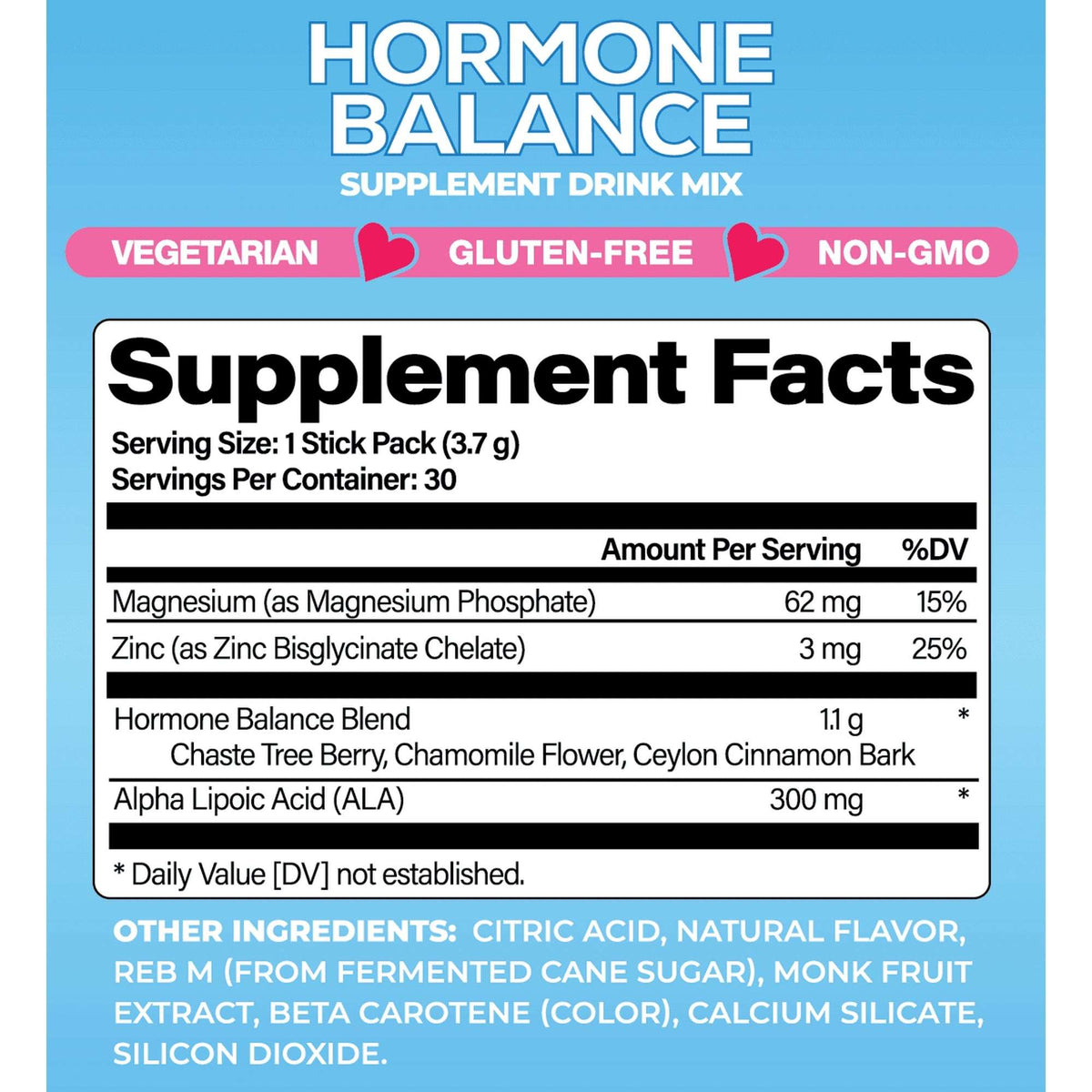 Molo Hormonal Balance Supplement Drink Mix, Mood Support and Cycle Regulation, Sweet Orange, 30 pack