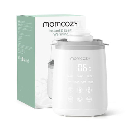 Momcozy Baby Bottle Warmer, 6-in-1 Smart Temperature Control, Fast Baby Food Heater, Steam Sterilizer & Momcozy Breastmilk Storage Bags, Temp-Sensing Discoloration Milk Storage Bags, 180ml/120 Count