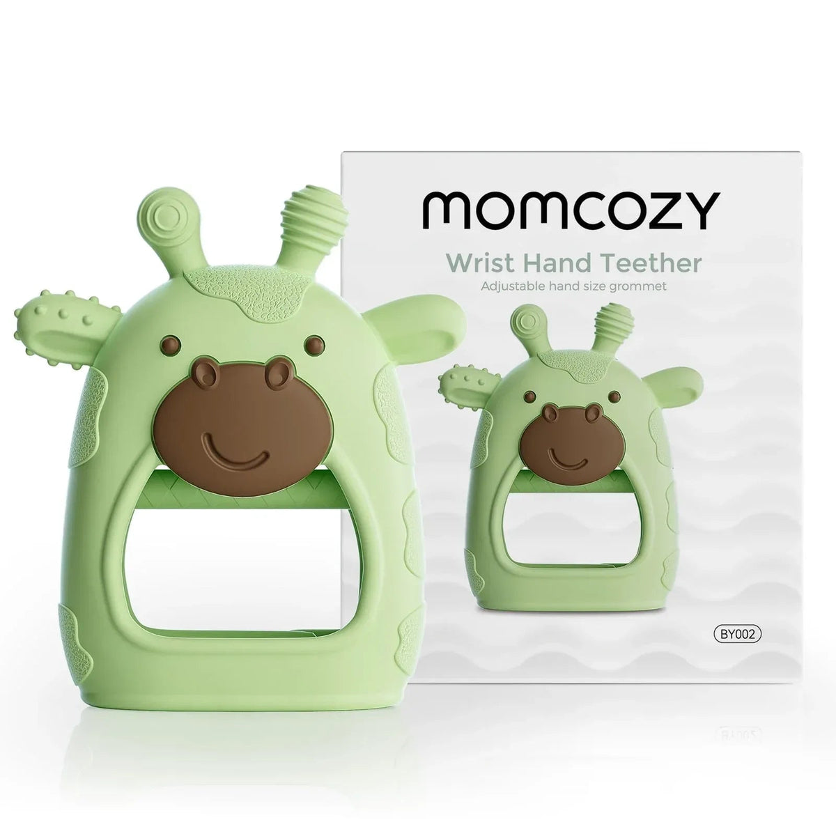 Momcozy Silicone Baby Teether Diver Blue, Teething Relief Toys for Infant 0-12 Months, 1 Count