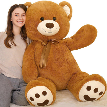 MorisMos 4ft Giant Brown Teddy Bear Stuffed Animal, Big Teddy Bear Plush