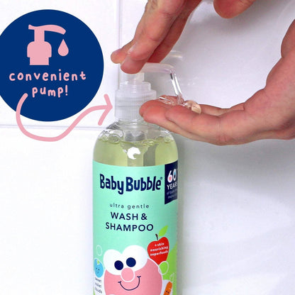 Mr. Bubble Baby Bubble Ultra Gentle Shampoo & Body Wash with Skin Nourishing Superfoods, 12 fl oz