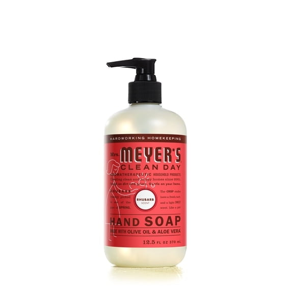Mrs. Meyer's Clean Day Liquid Hand Soap, Rhubarb Scent, 12.5 Ounce Bottle ( PACK  OF 4 )