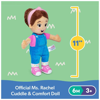 Ms. Rachel Official 11-inch Cuddle & Comfort Plush Doll for Ages 6 Months to 3+