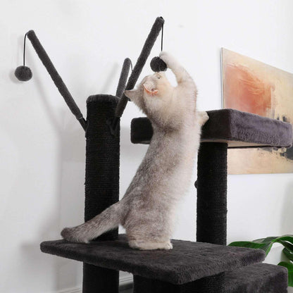 Multi-Functional Cat Tower, 73.6 in., Dark Grey