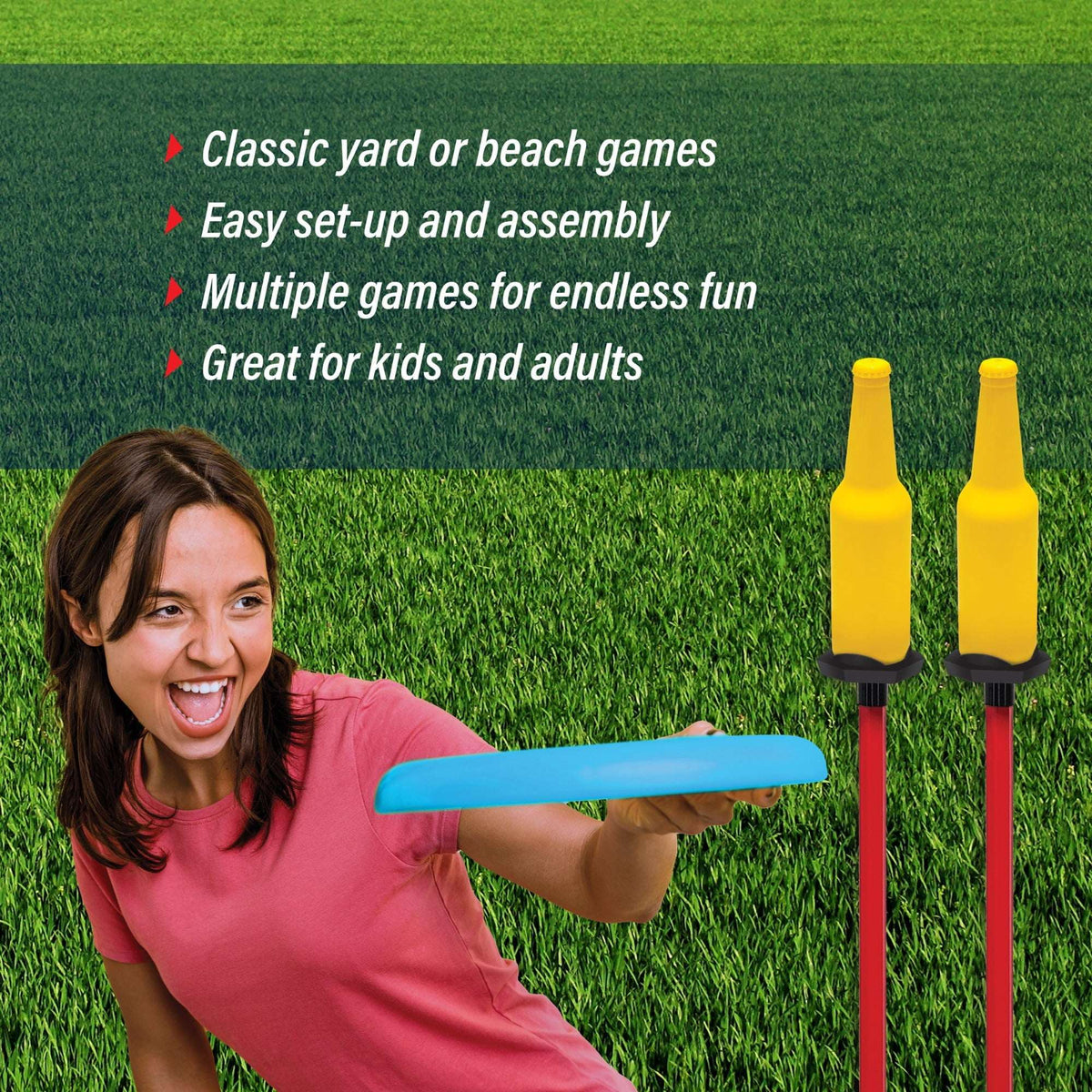 Ultimate 6-in-1 Sports Set, Multi-Game Pack, Outdoor Play, for All Ages, by MinnARK