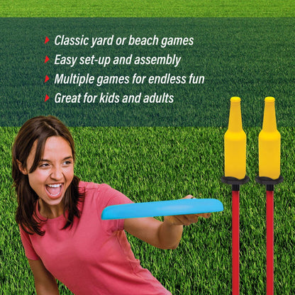 Ultimate 6-in-1 Sports Set, Multi-Game Pack, Outdoor Play, for All Ages, by MinnARK