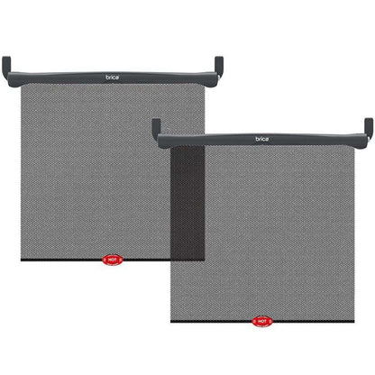Munchkin® Brica® White Hot® Sun Safety™ Car Window Baby Roller Shade, Black, Unisex, 2 Pack