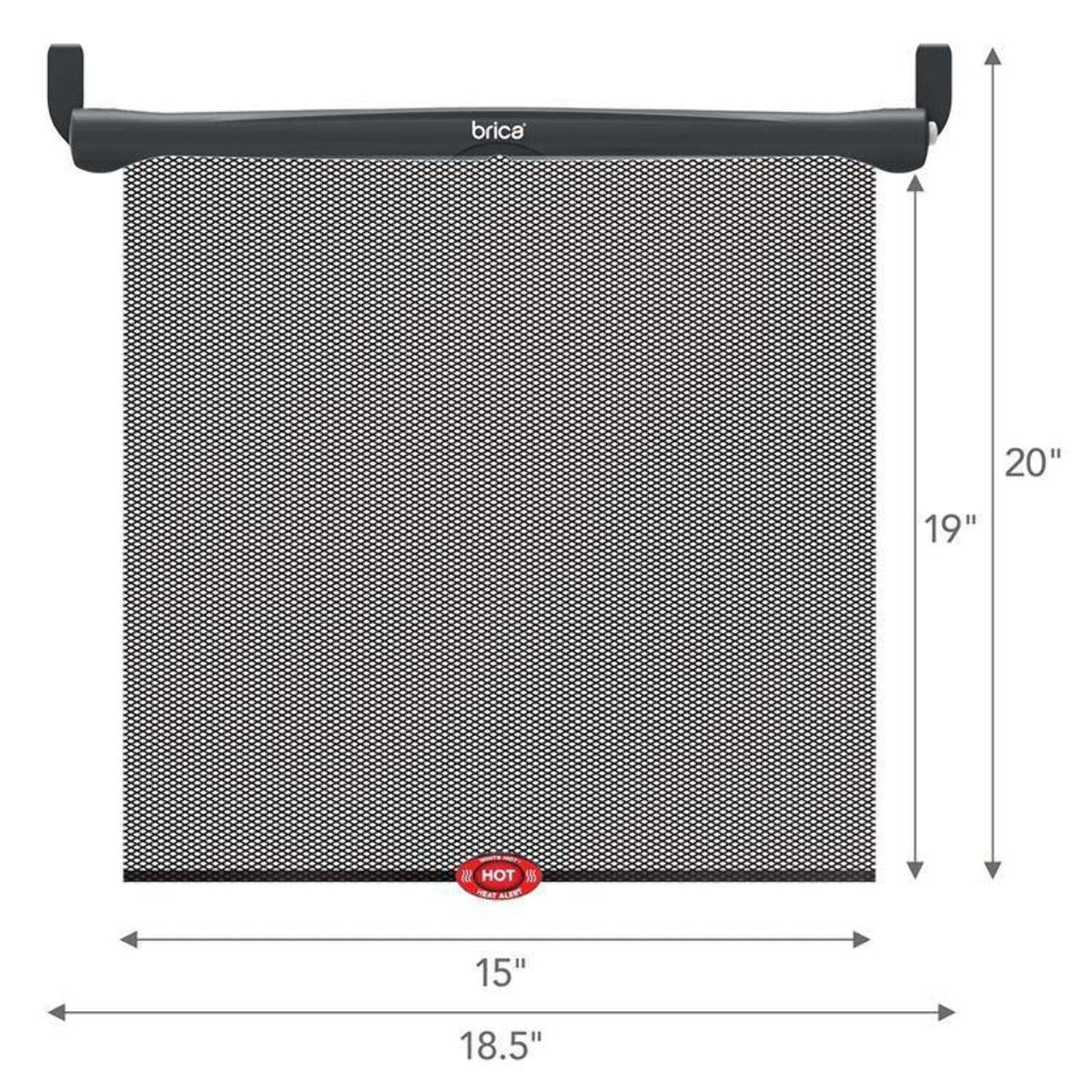 Munchkin® Brica® White Hot® Sun Safety™ Car Window Baby Roller Shade, Black, Unisex, 2 Pack