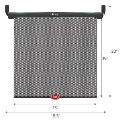 Munchkin® Brica® White Hot® Sun Safety™ Car Window Baby Roller Shade, Black, Unisex, 2 Pack