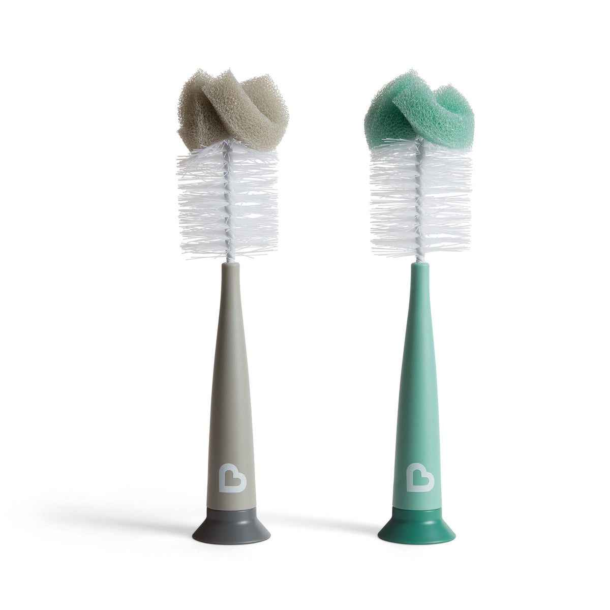 Munchkin Sponge Bottle Brush Gray/Sage 2 Pack Unisex