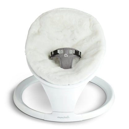 Munchkin® Seat Cover for Infant Baby Swing, Premium Ultra-Soft Faux Fur, White, Unisex