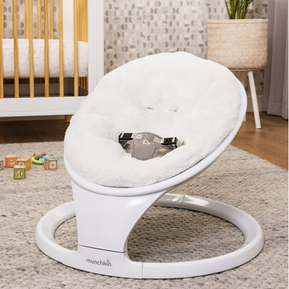 Munchkin® Seat Cover for Infant Baby Swing, Premium Ultra-Soft Faux Fur, White, Unisex