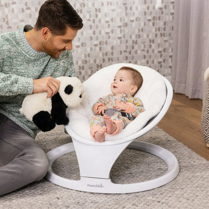 Munchkin® Seat Cover for Infant Baby Swing, Premium Ultra-Soft Faux Fur, White, Unisex