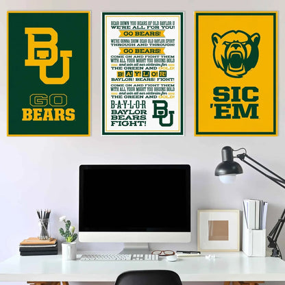 NCAA 3-piece Adhesive Canvas Peel-and-Stick Wall Art