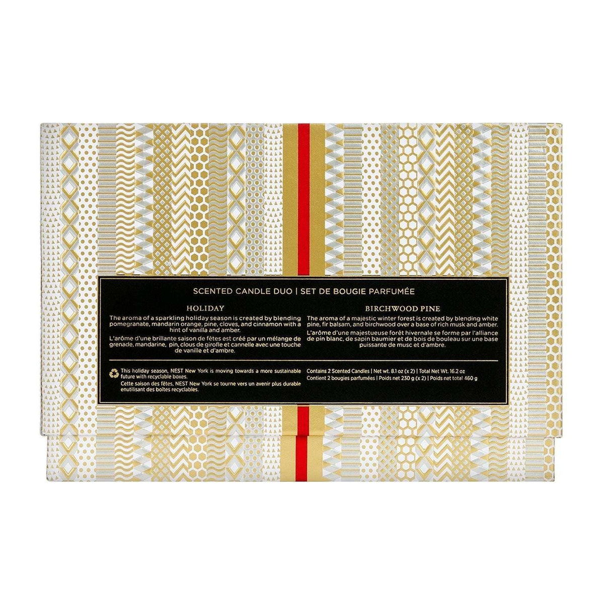 NEST New York Holiday & Birchwood Pine Classic Candle Set, 8.1 oz. Each