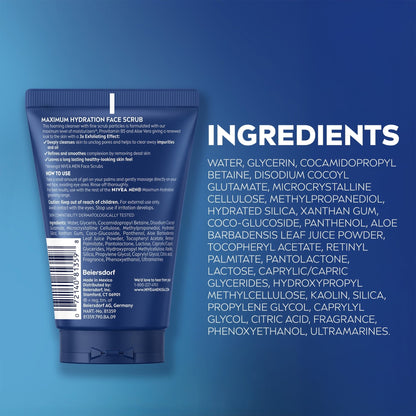 (3 PACK ) NIVEA MEN Maximum Hydration Face Scrub with Provitamin B5 and Aloe Vera, 4.4 oz