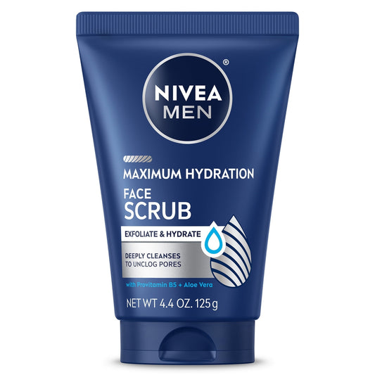 (3 PACK ) NIVEA MEN Maximum Hydration Face Scrub with Provitamin B5 and Aloe Vera, 4.4 oz