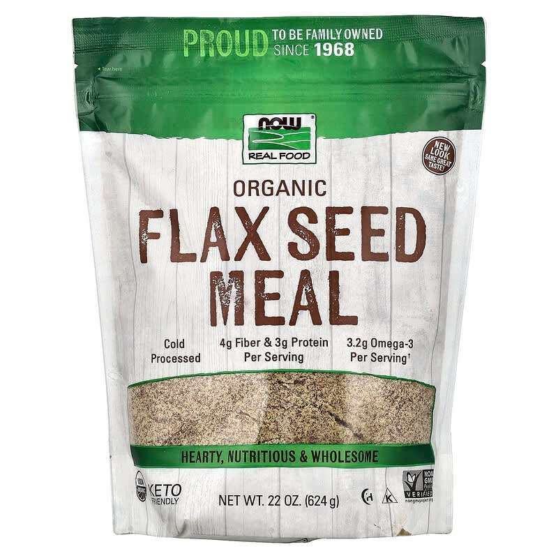 NOW Foods, Real Food, Organic Flax Seed Meal, 12 oz (340 g)